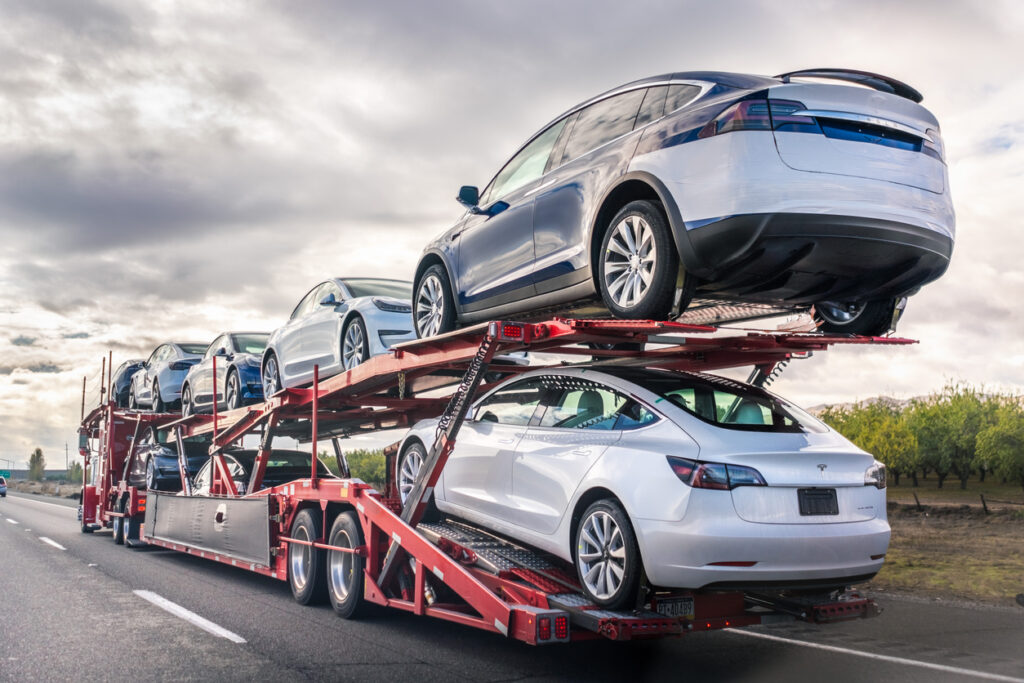 Tesla vehicles car transporter